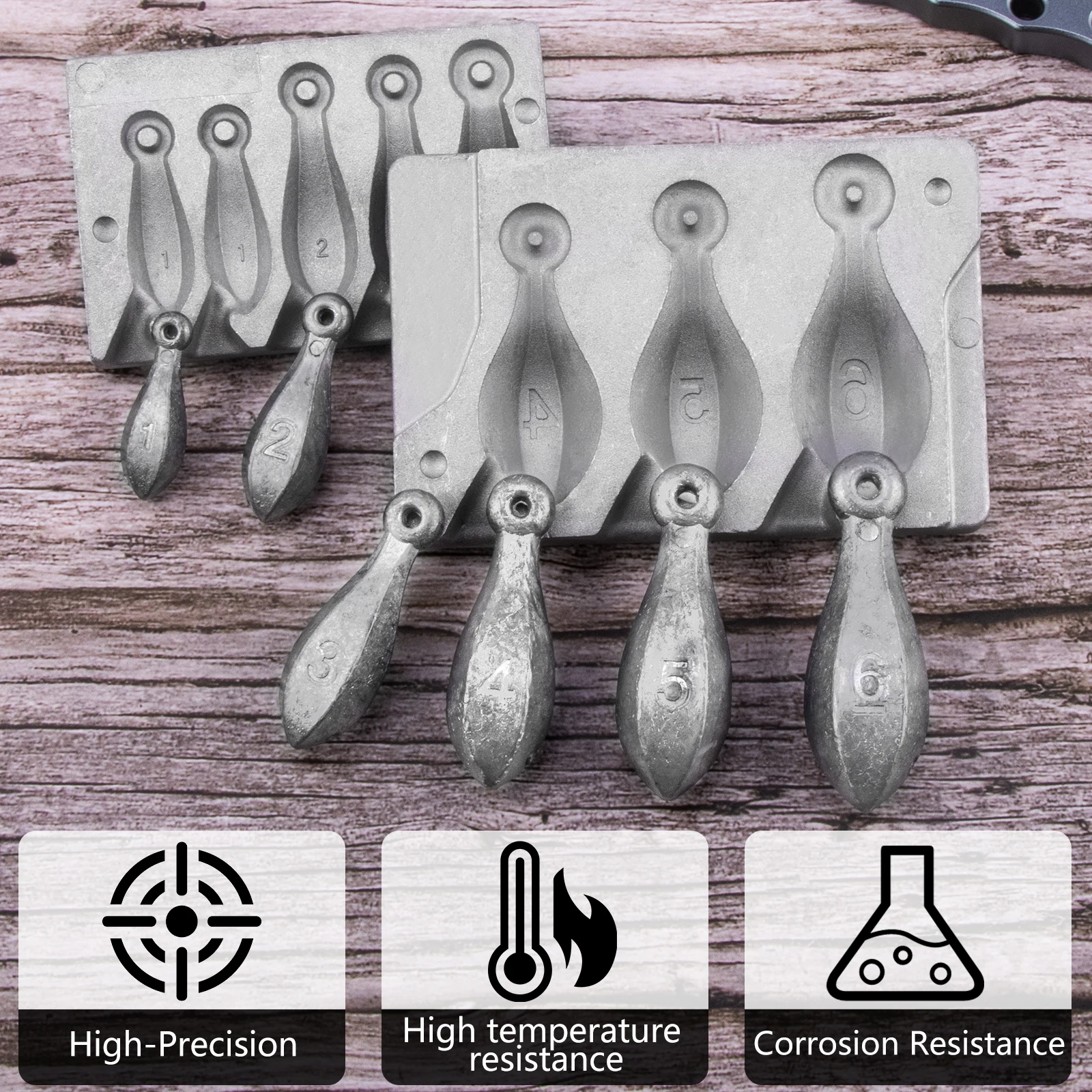 diy-fishing-weight-sinker-mold-for-fishing-crafting-5-cavities-for-1-2-3oz-3-cavities-for-4-5-6oz