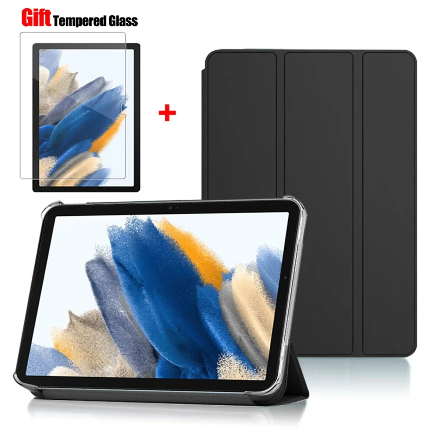 Tablet Stand Protection Flip    Tab A8 10.5'' 2021 Cover  SM-X200 X205 Case Tri-fold Back Case  x200 Film