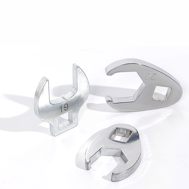 Chiave per azionamento da 3/8 pollici Chiave per estremità aperta con piede di corvo Set di chiavi Utensili manuali Chiave per azionamento 10mm-22mm Chiave per clacson Testa di riparazione
