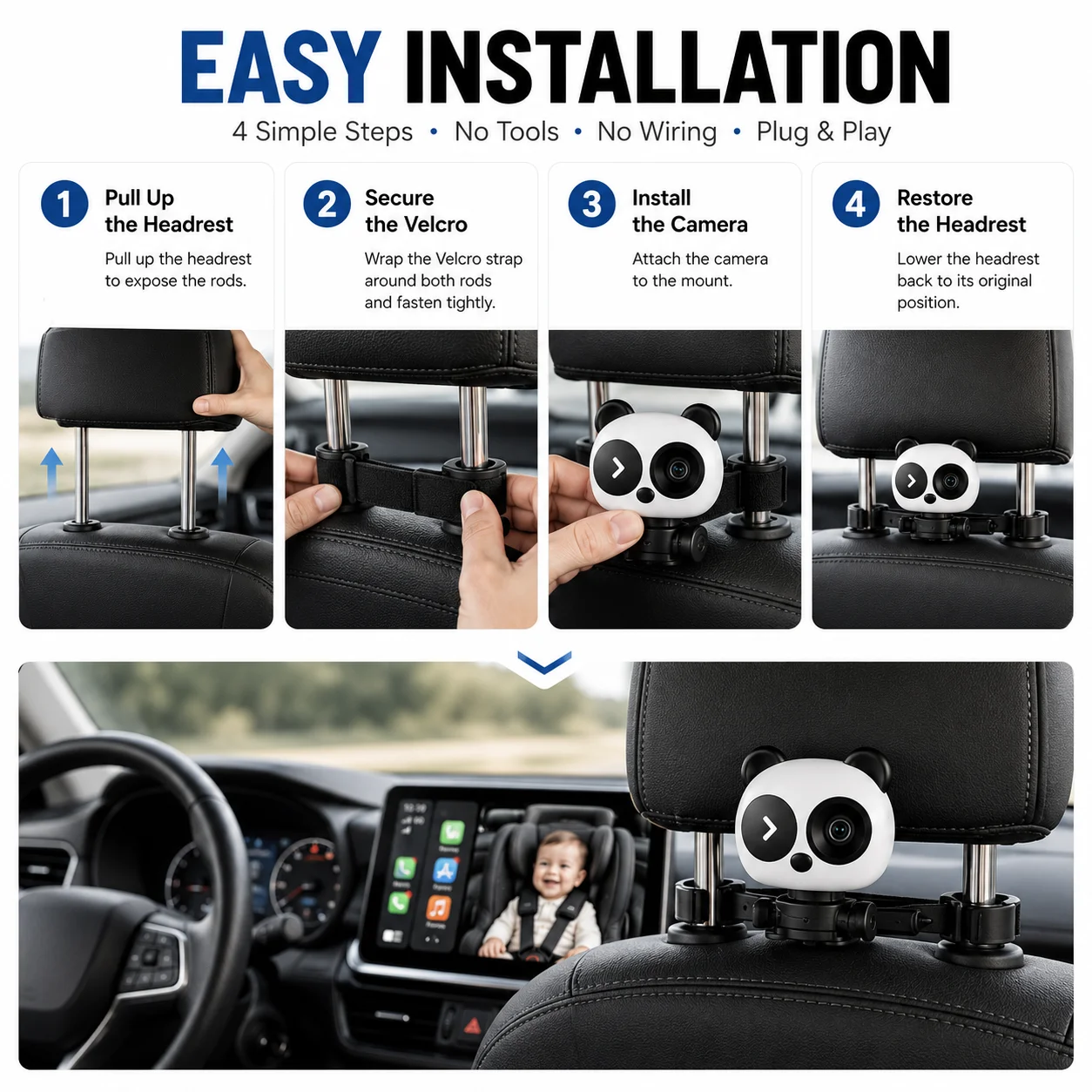Wireless Carplay Baby Monitor  - đánh giá và giá Baby Monitor Split Screen