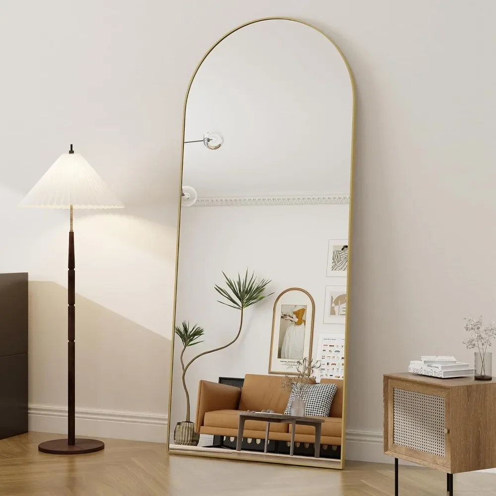 Large Mirror Full Body With Lights Floor Mirrors Full Body Length Gold Standing Living Room Furniture Aluminum Frame