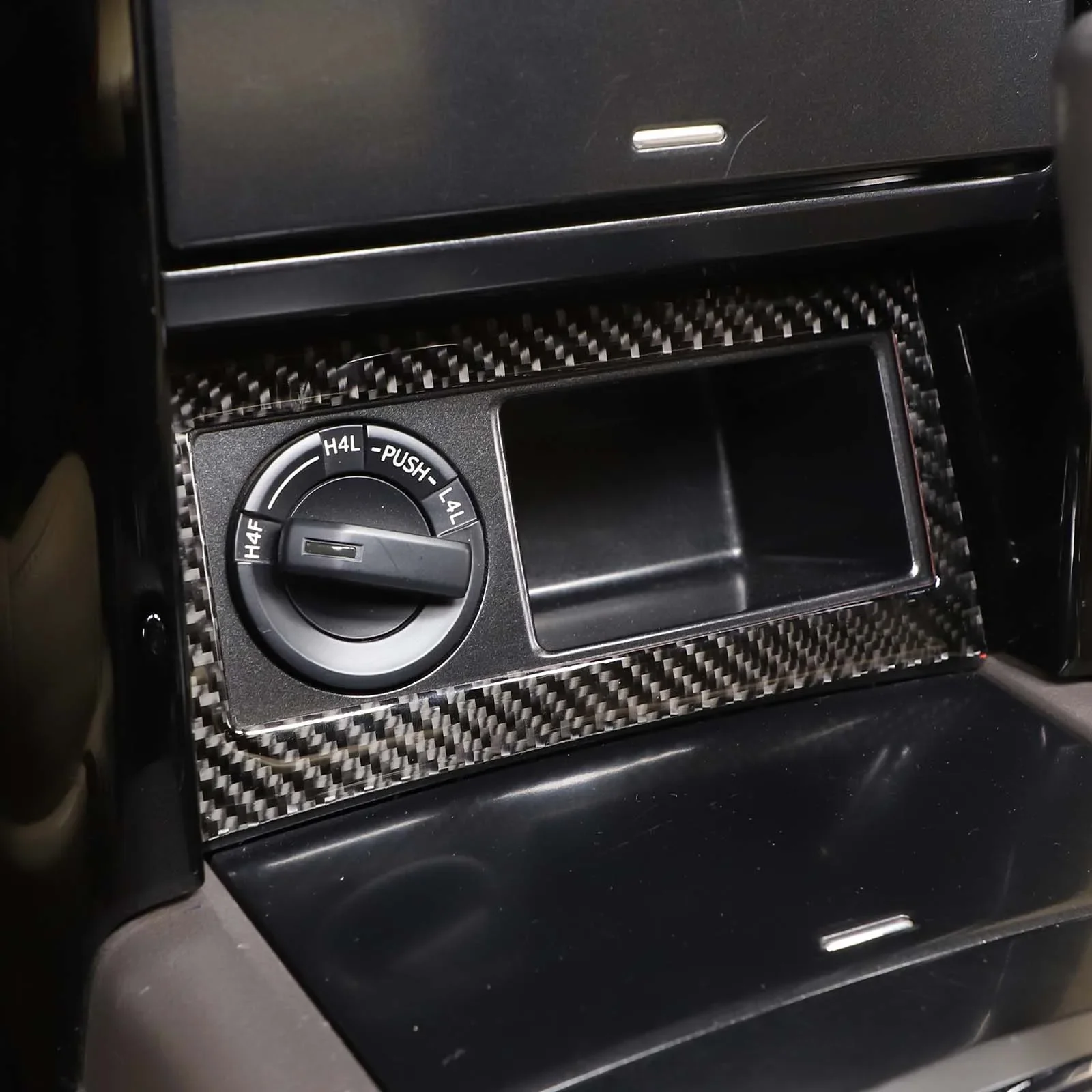 For Toyota Land Cruiser Prado FJ150 150 2010-2017 Soft carbon fiber Car Interior Frame Trim Sticker Car Accessories