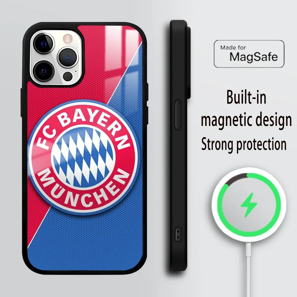 B-Bayern & Munich Phone Case For iPhone 16 15 14 13 12 11 Pro Max Plus Mini Mirror Wireless magnetic case