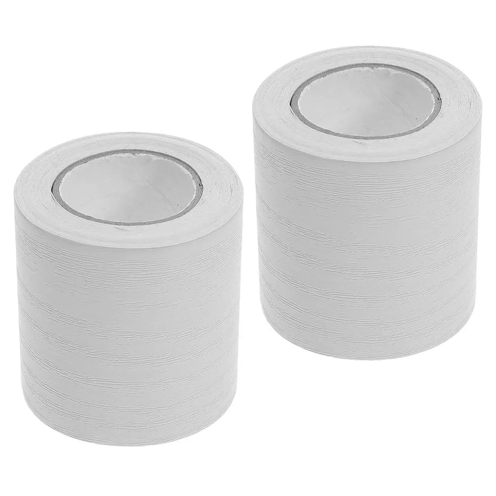 

2 Rolls Pvc Self-Adhesive Background Wall Sticker Floor Corner Trim Molding Skirting Board Covers Decorative Home Wall Decals