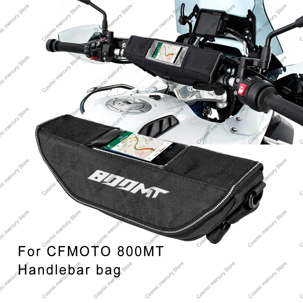 Motorcycle Handlebar Travel Bag Motorcycle Waterproof And Dustproof Handlebar Storage Bag For CFMOTO 800 MT 