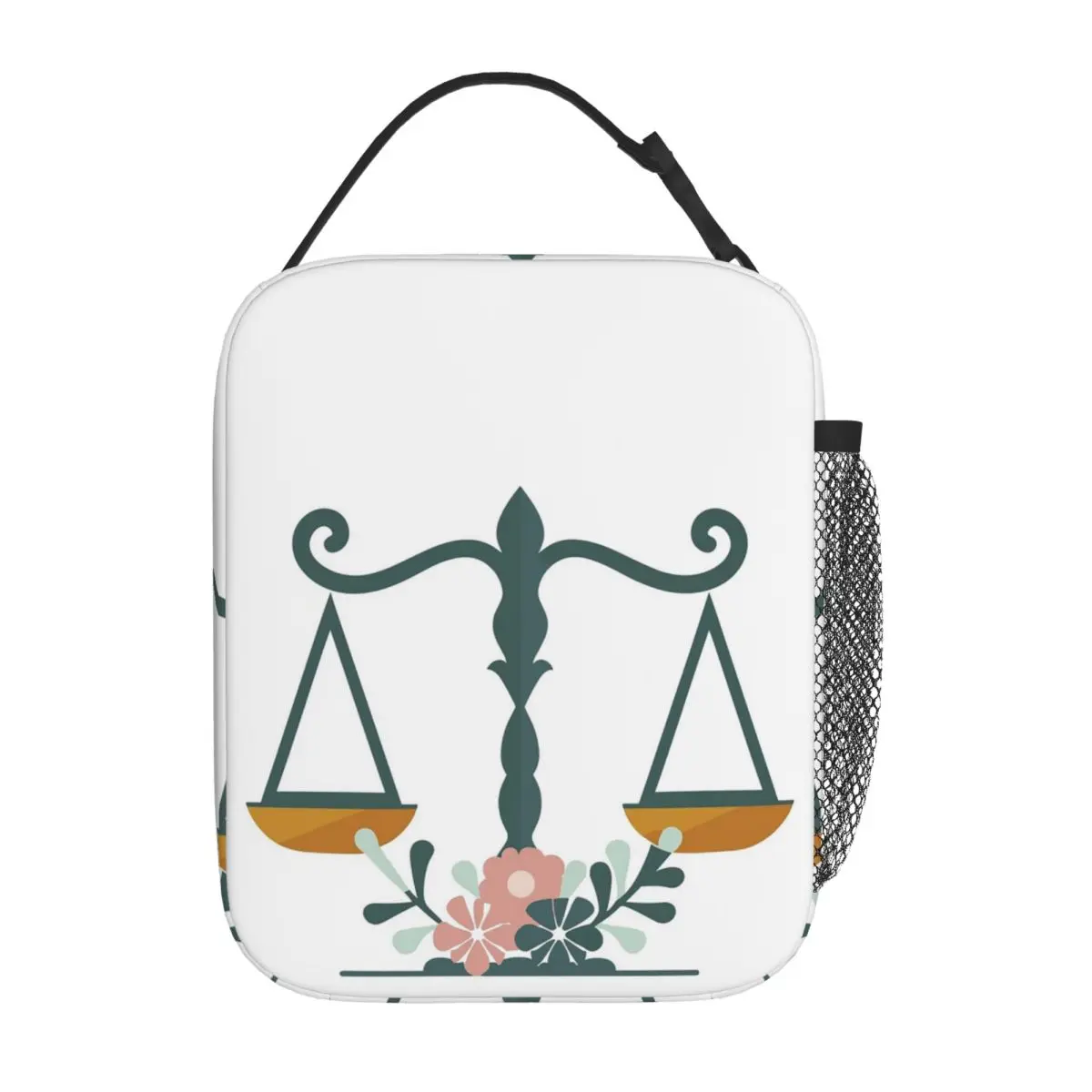 Gold Scales Of Justice Law Logo Lawyer Legal Party Insulated Lunch Bag for Women Kids Portable Food Boxes Thermal Lunch Box Tote