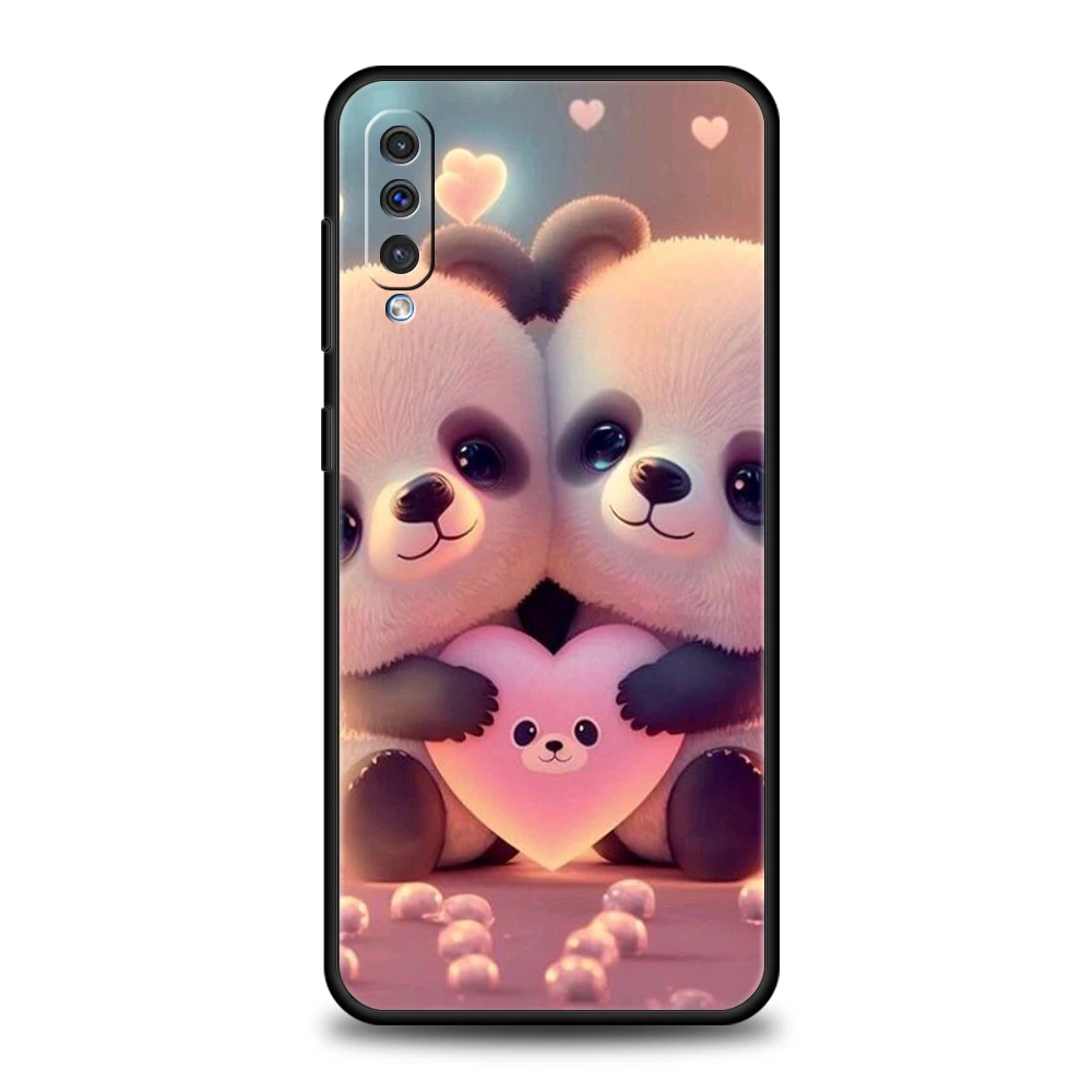 Cartoon Lovely Panda Phone Case for Samsung Galaxy A24 A13 A53 A73 A33 A22 A12 A03 A05 A70 A50 A10 A20 5G Silicone Cover Shell