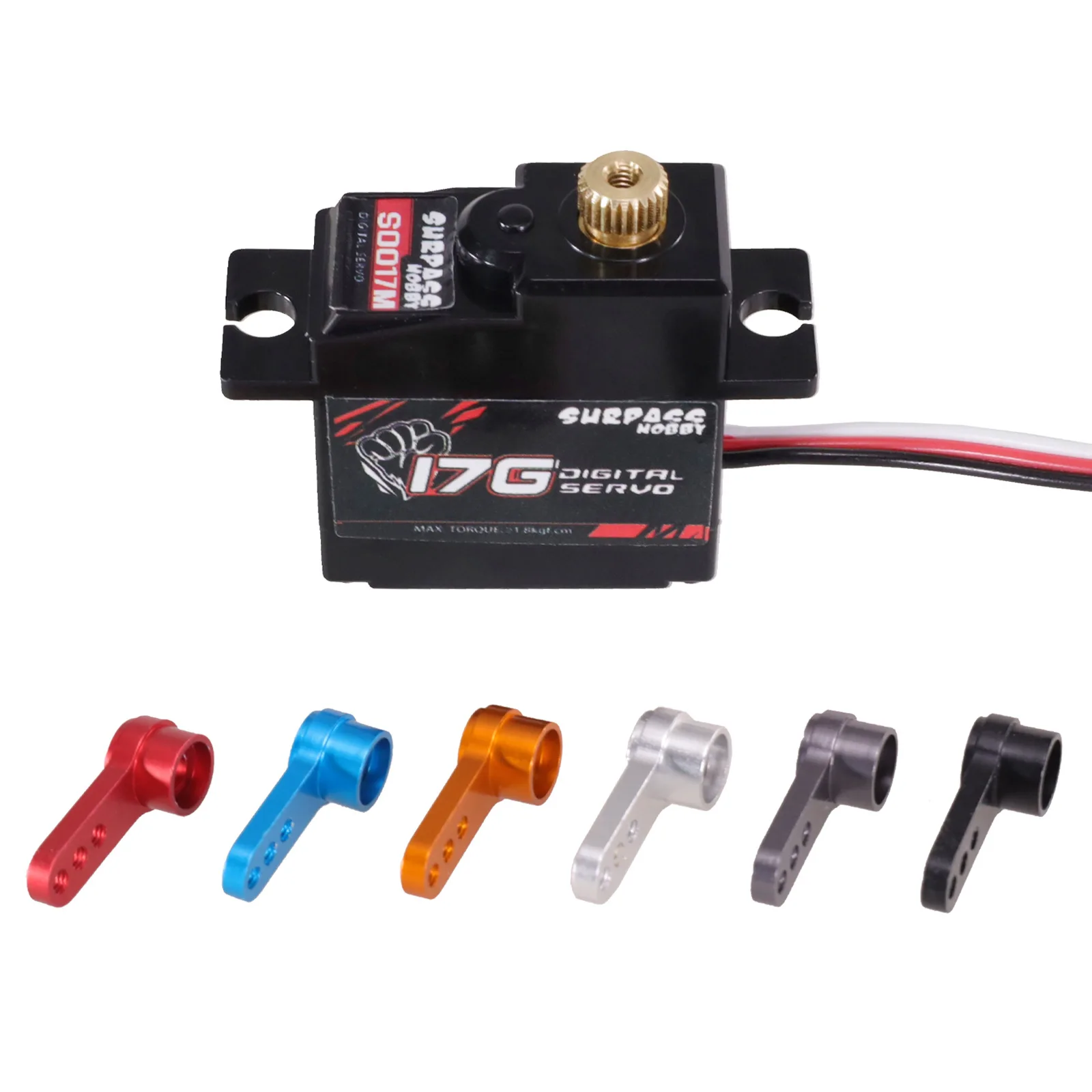 

High Quality SURPASS Hobby S0017M 17g Metal Gear 1.8KG Digital Servo for RC Airplane Robot 1/18 1/16 Truck Car Boat Duct Plane