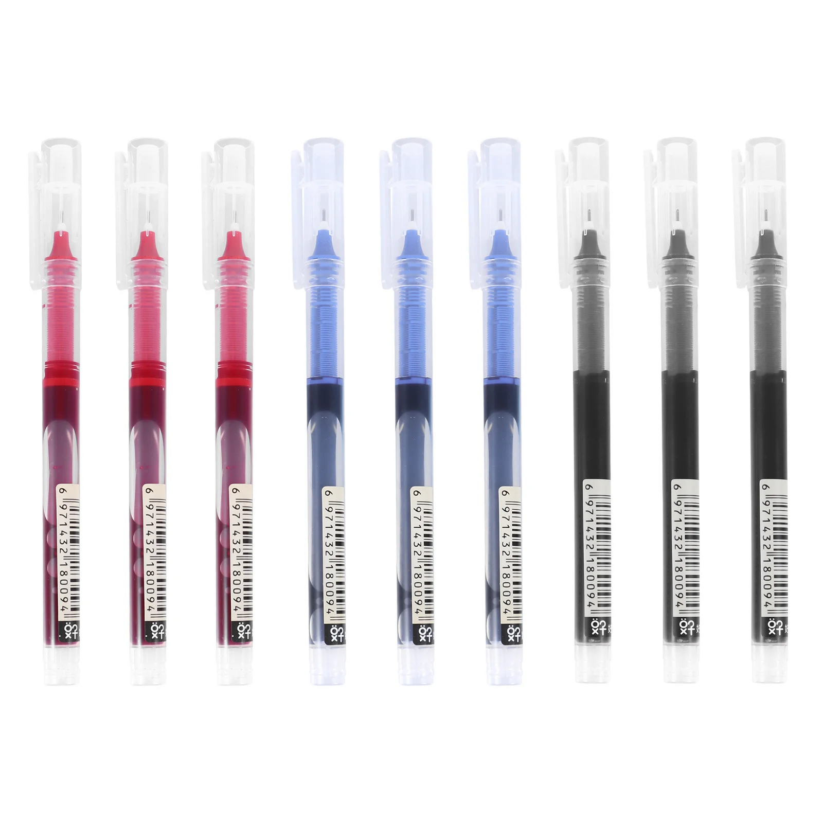 

9Pcs Quick-Drying Gel Pens 0.5mm Premium Plastic Portable Sign Pen Smooth Writing for School Office Students Gel Ink Pens