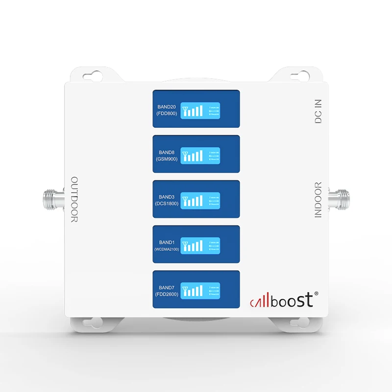 

800 900 1800 2100 2600 mhz 2g 3g 4g 70dB Five Penta Band Signal Amplifier LTE Mobile Network Repeater Cell Phone Signal Booster