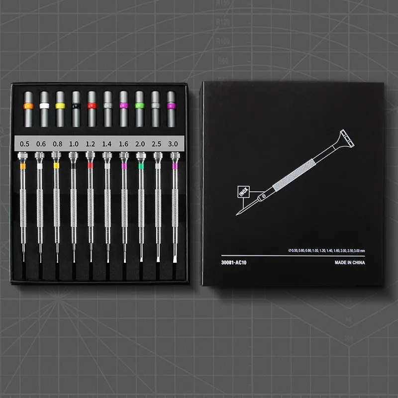 Precision Screwdriver Set Stainless Steel Flathead for Watch Phone Repair