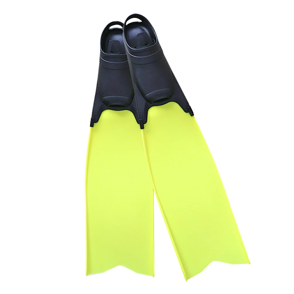 Vollständige Tauchflossen, professionelle Schnorchelflossen, Strandschuhe mit langen Flossenblättern für Freitauchen, Speerfischen, Freitauchflossen – Detail 10