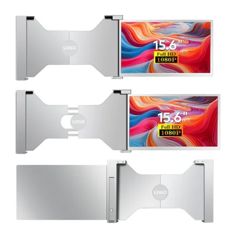 Monitor triplo para laptop 15,6, tela direita 180 °   Rotação, Plug and Play para Windows/Mac(M1/M2/M3) Pro/Max de 15,6-17,3" - S3