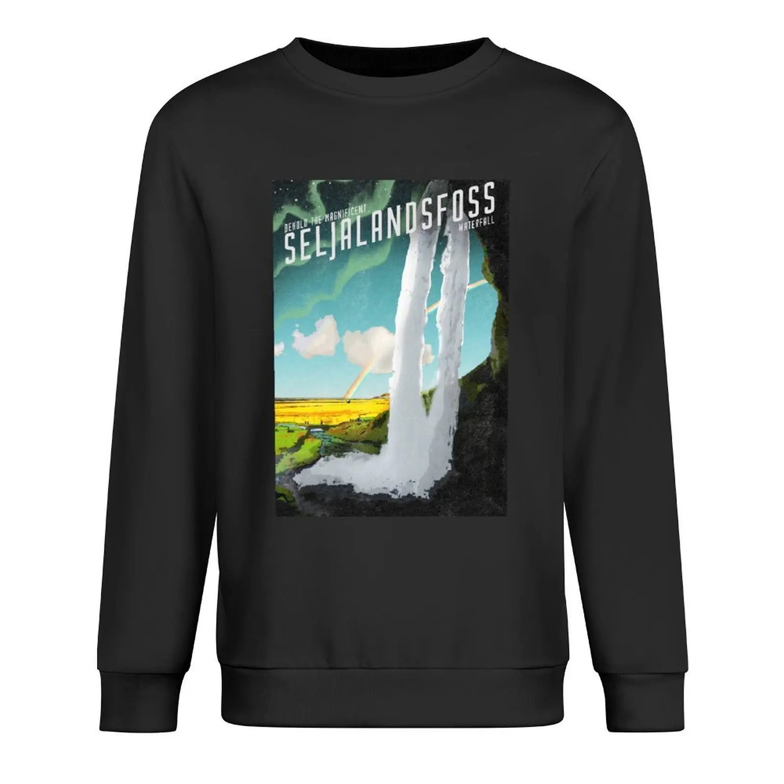 

Iceland's Seljalandsfoss Waterfall Pullover men's coat men's clothes male clothes men wear sweatshirt male