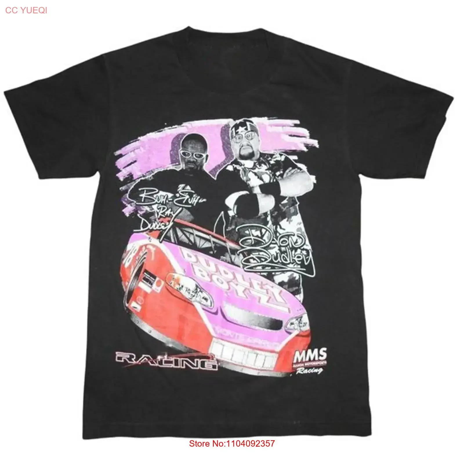 Camiseta Vintage Rara de los Dudley Boyz Buh D'Von WWF Racing SX275, Lavada, Unisex, Transpirable, Estilo Urbano, Ligeramente Suave