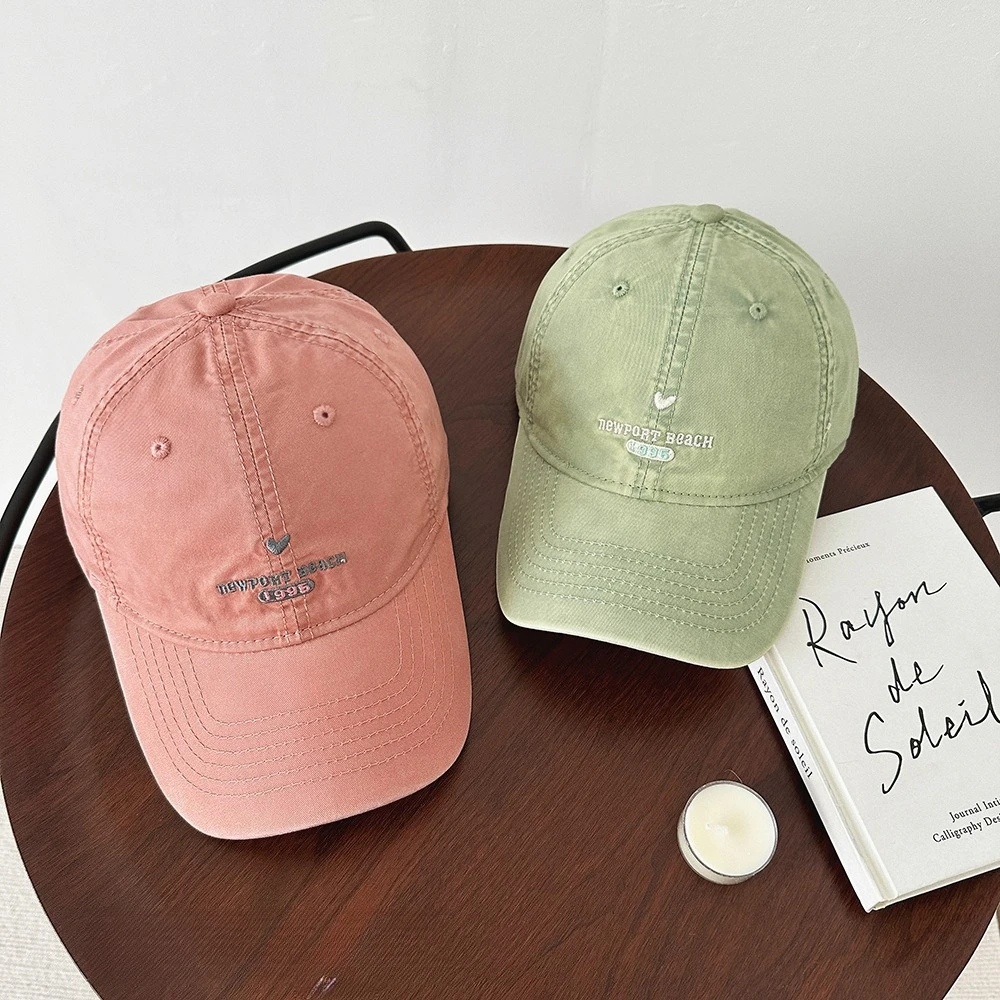 

Новая стираная бейсболка яркого цвета для женщин, весенне-осенний стиль, модная кепка с вышитыми буквами «утконос»