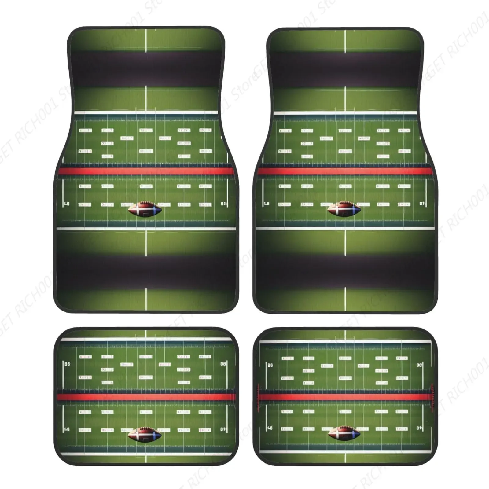

Alfombra Coche Impermeable 4 Piezas Premium Para Campo Y Pelota Fútbol Americano, Accesorios Antislizantes Para Coche, Juego