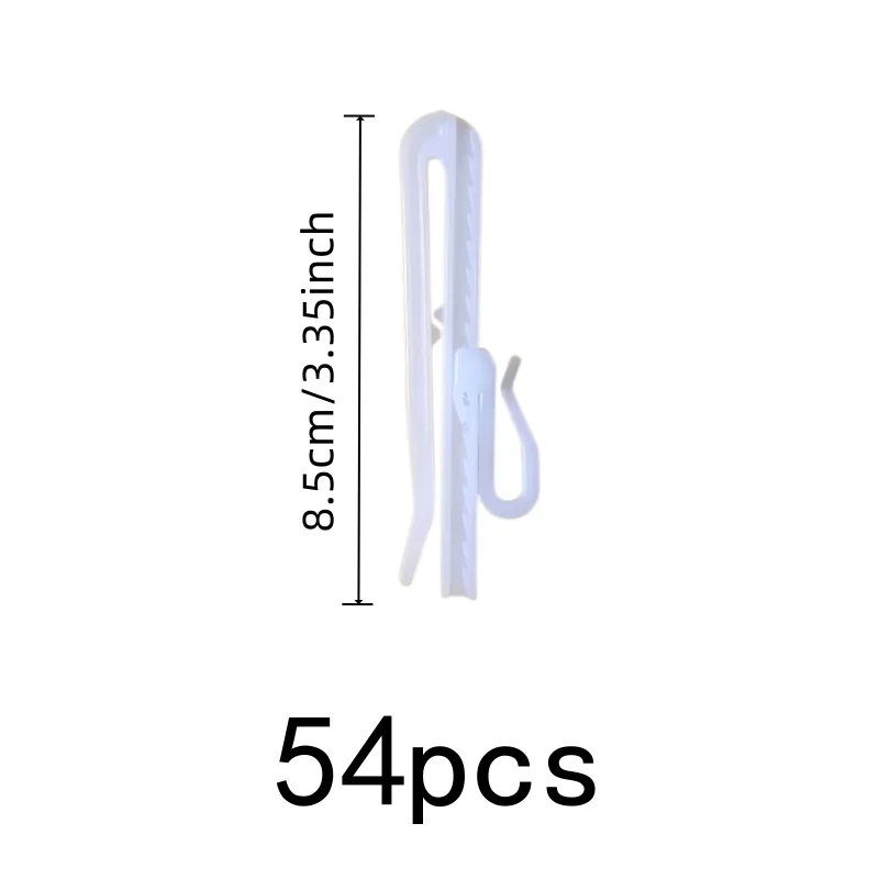 54 pcs 8.5cm Flexible Window Hooks, Strong Load Support for Home Window Decoration, Multipurpose, Versatile