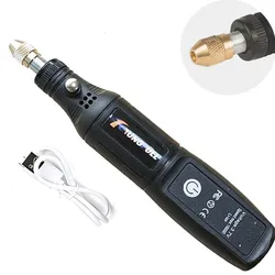 USB Mini Drill Black Mini Hand Drill Rotary Tool Woodworking Engraving Pen for Dremel Jewelry Metal Glass Tools