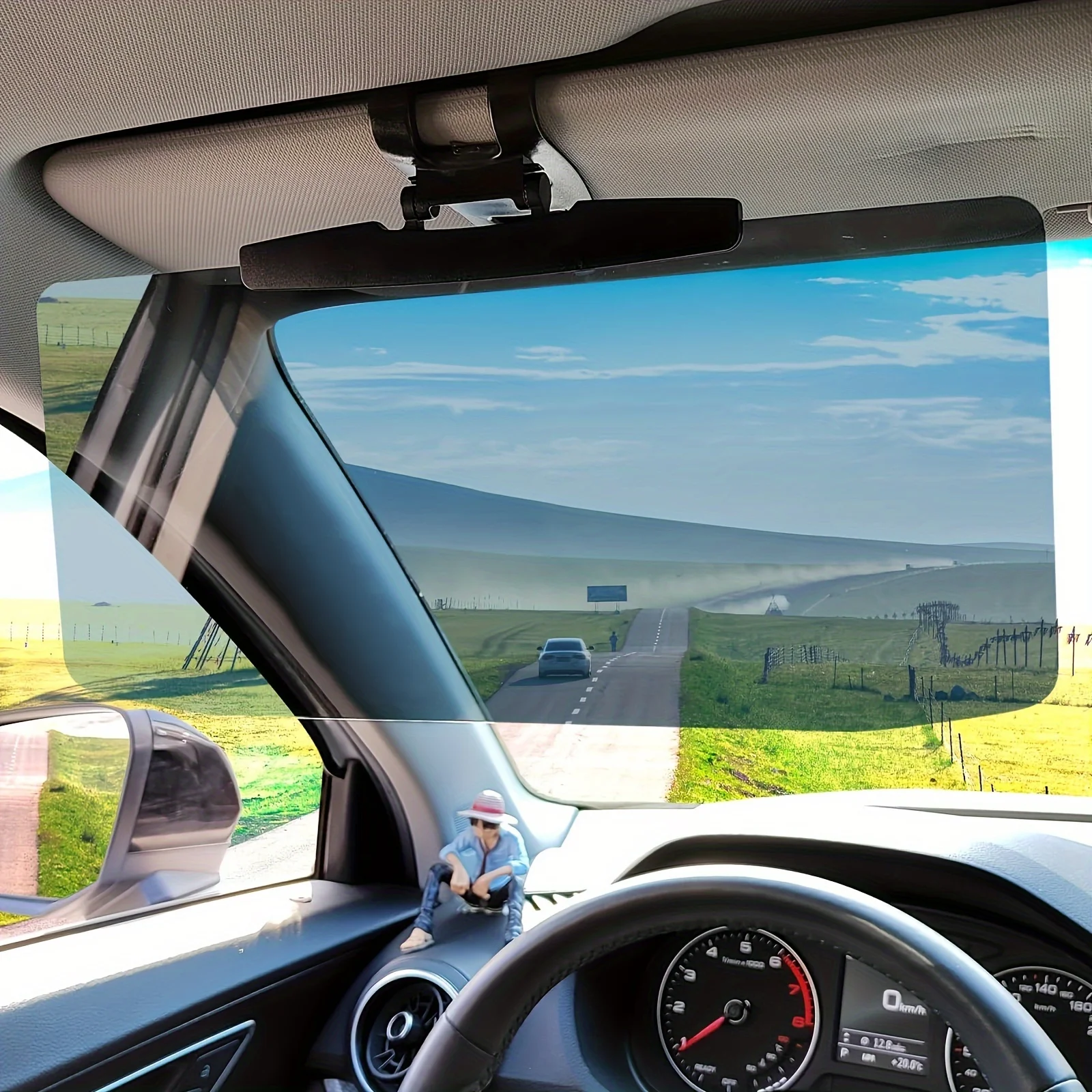 Visera solar para automóvil, extensor de visera solar polarizada antideslumbrante universal, extensión de visera solar para automóvil UV400, protección contra la luz