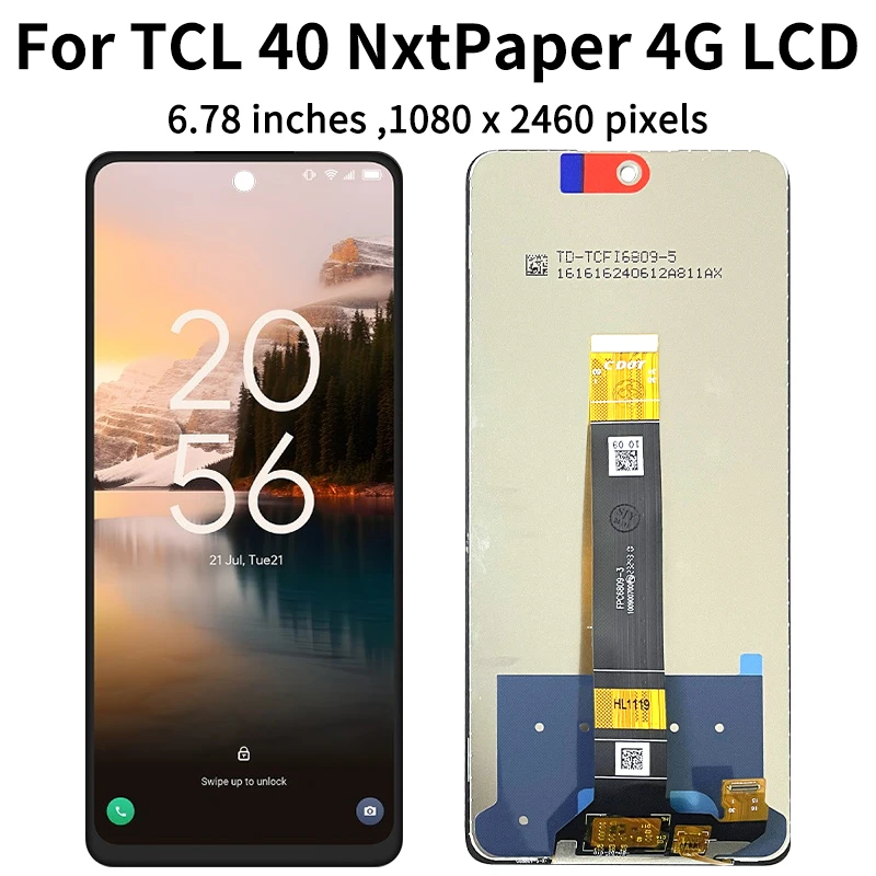 IPS LCD For TCL 40 NxtPaper 4G T612B LCD Display Touch Screen