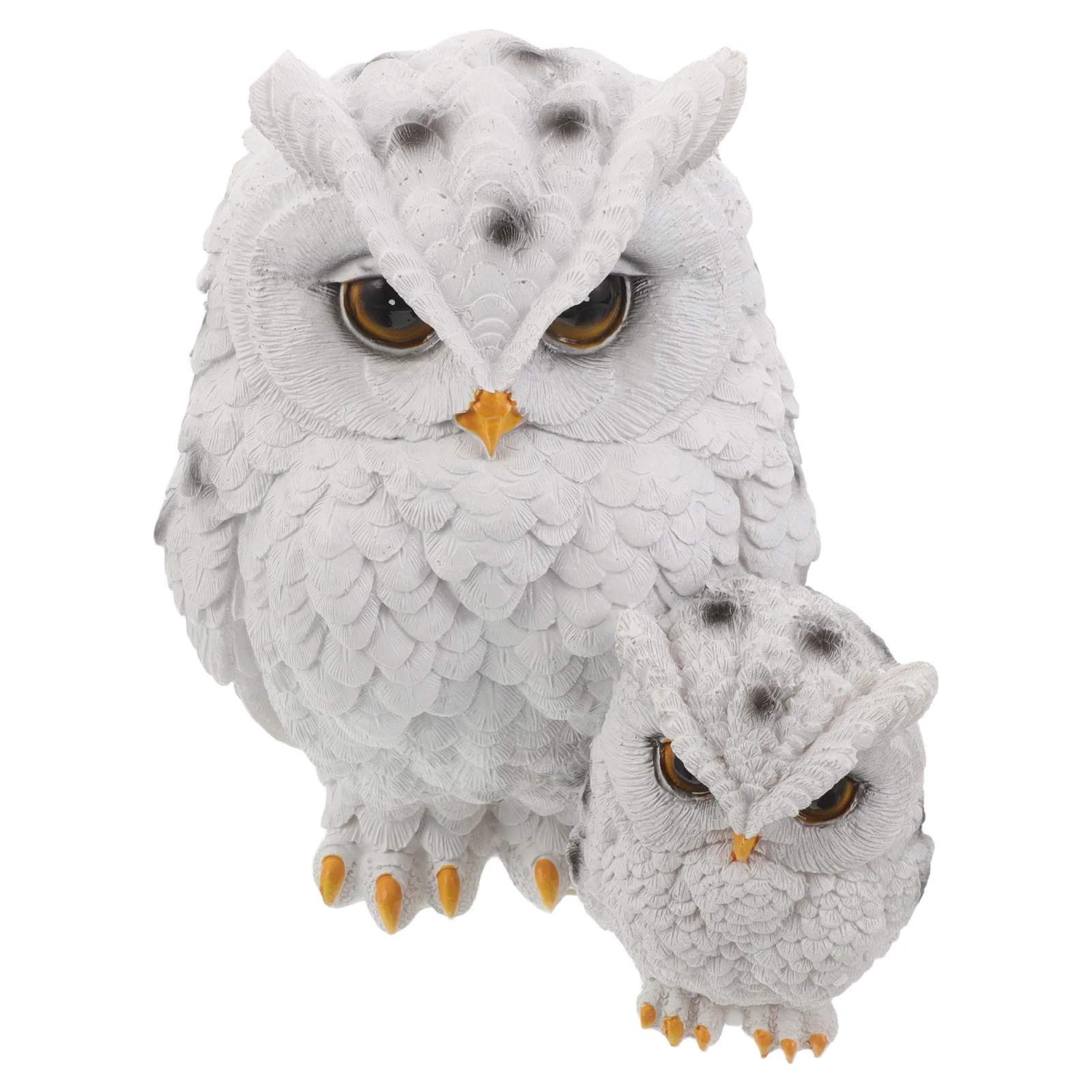 

1pcs Mother Owl Figurines Resin Realistic Outdoor Garden Decor Weather Resistant Lawn Yard Patio Decoration