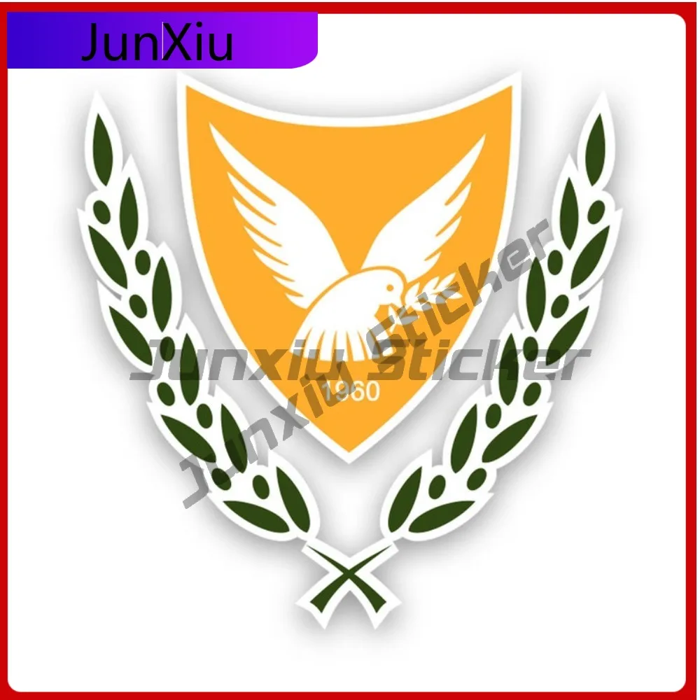 

Cypriot Coat Of Arms Sticker Waterproof Anime Laptop Waterproof Vinyl Decal For Campers Creative Unique High Quality Unique