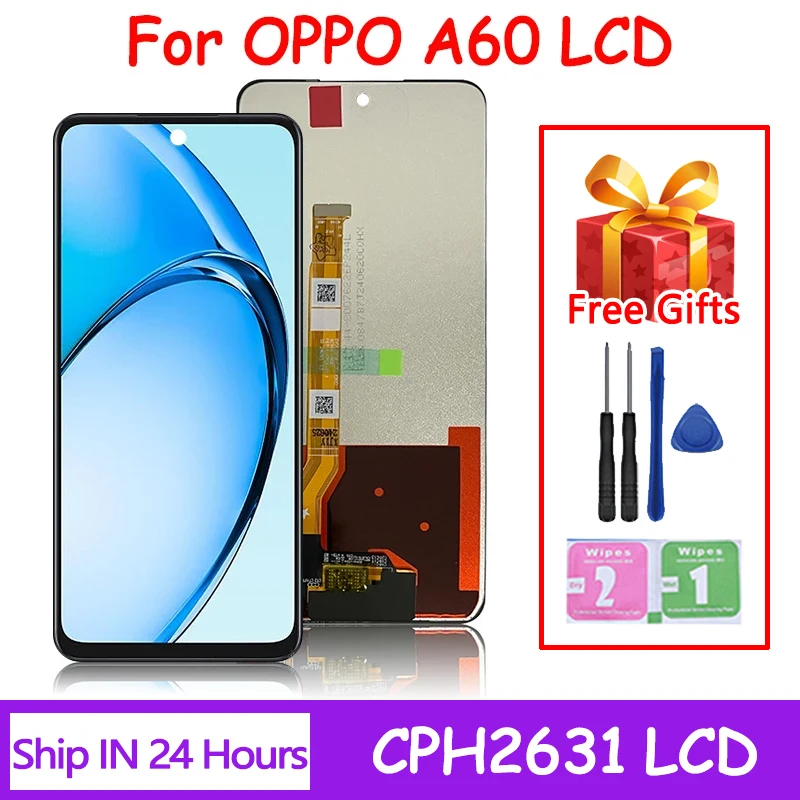 Oppo A60 CPH2631 LCD 디스플레이 터치 스크린 디지타이저 패널 어셈블리 교체 용 6.67 "인치 A60 디스플레이 화면