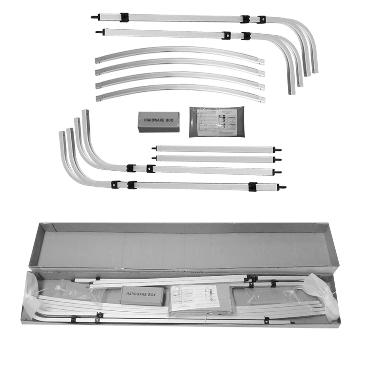NHCX تركيبات النايلون مركبة بحرية الغطاء العلوي الألومنيوم أنبوب مربع قارب عائم بيميني العلوي #5