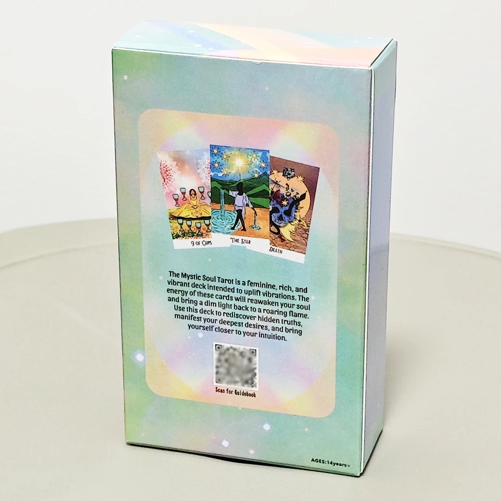 10.3*6 سنتيمتر Mystic Soul Tarot 78 قطعة بطاقات ، ألوان نابضة بالحياة عبر سطح السفينة ، لرفع طاقة القارئ