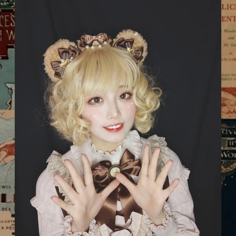 Handgemaakte Lolita Dessert Chocolade Beer Oorarmband KC Teddybeer Lolita Tiramisu Klein item