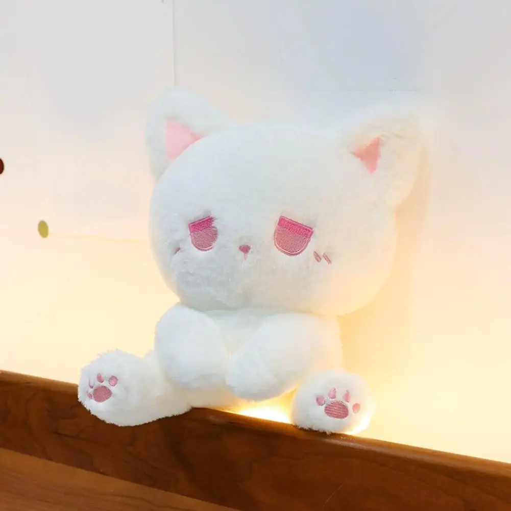 Kawai Plush Cat Toy Sad Emo Seated Cartoon Doll Fluffy Softly Stuffed Doll Exquisite Creative Birthday Valentine's Day Gift - view 5