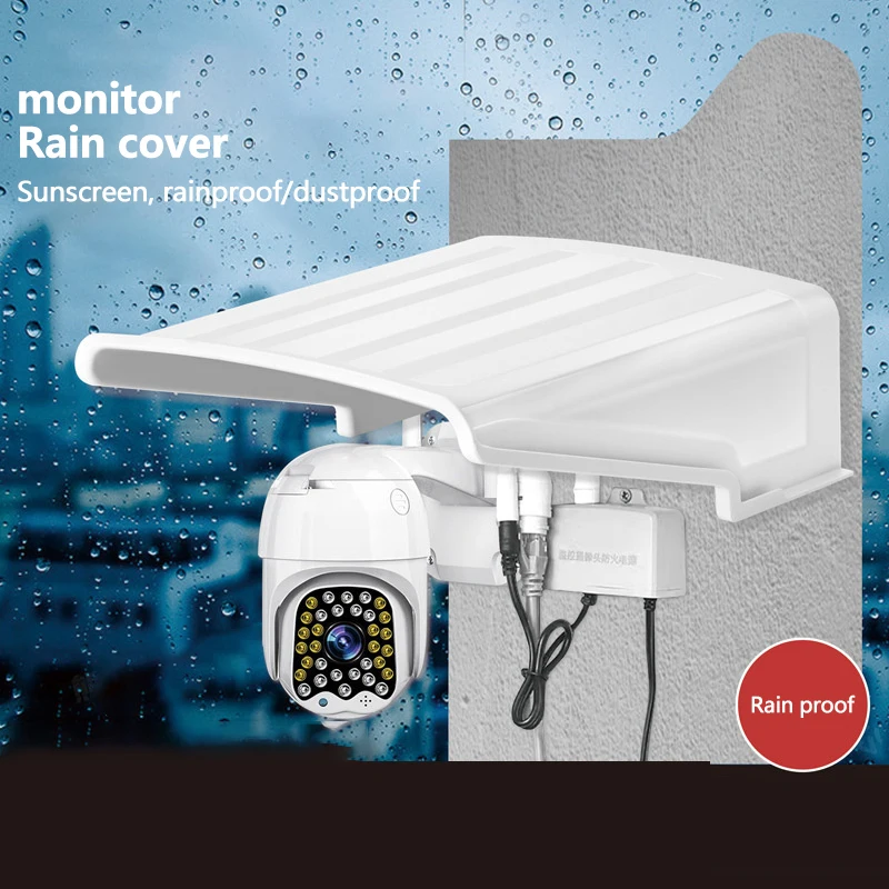 Protective Cover ABS Shield Wall Waterproof Rainproof IP Dome Camera Cover Outdoor Sunshade Monitor Camera Protection Case