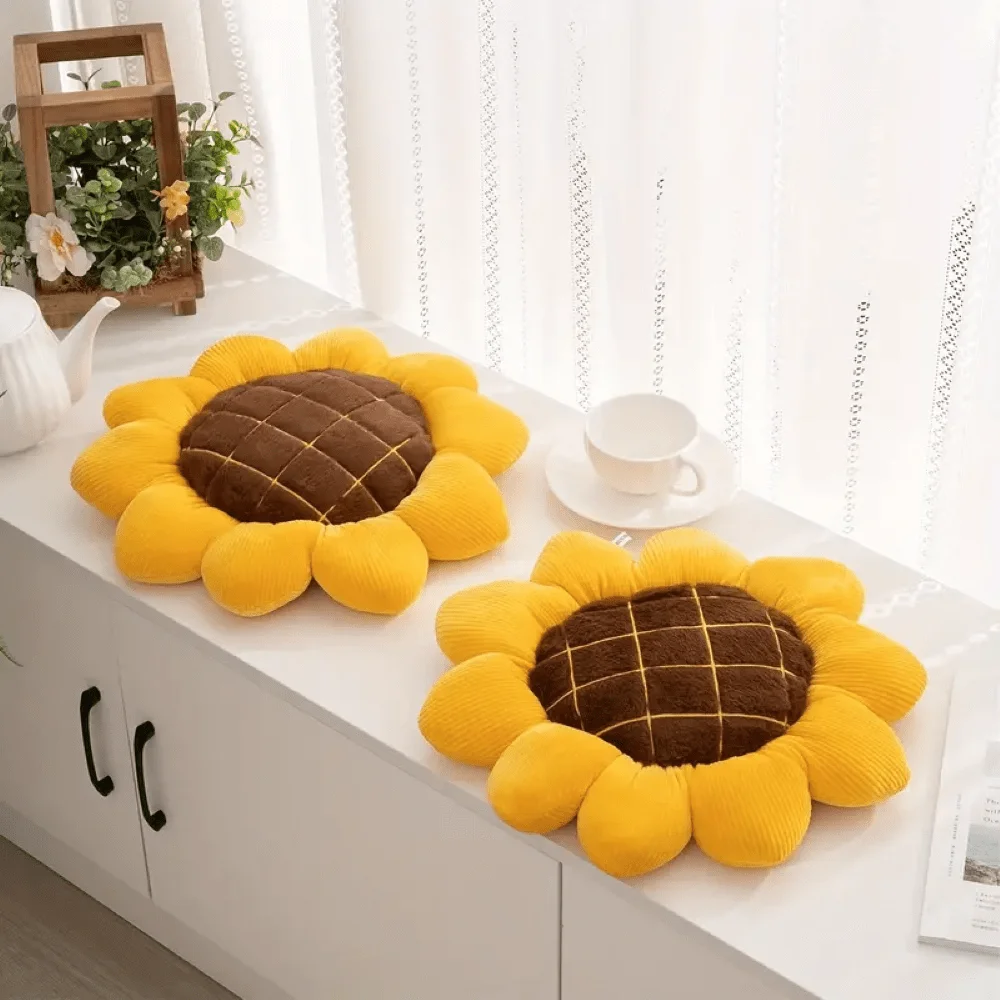 Sunflower Throw Pillow Creative Flower Pillows Seating Cushion Soft Plush Plushies Bolster Home Sofa Ornament Gifts Boys Girls