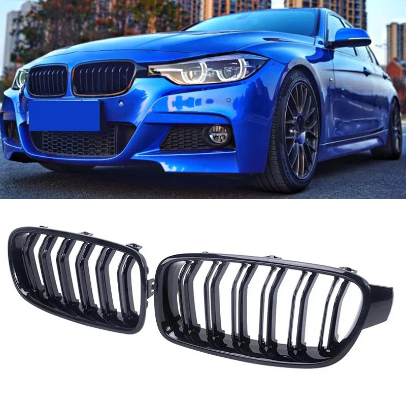 

Car Front Kidney Grille Dual Slat Grille For BMW F30 F31 F35 2012-2018 320i 325i 328i 316i 318i 320i 328i 330i Auto Accessories