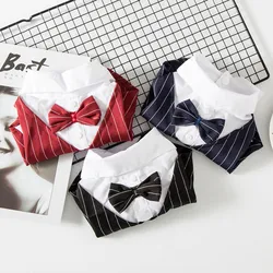 Spring Summer Dog Boy Tuxedo Suit with Bow-tie for Birthday Dog Suit Bow Tie Costume Gentleman Outfit Wedding Party Cool Costume