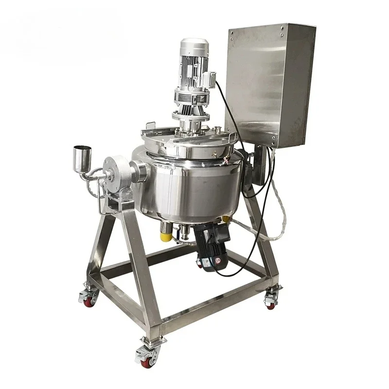 

HUNDOM Factory Tilting Mixing Emulsifying Tank High Speed Mixer Blending Machine Emulsion Tank for Yogurt