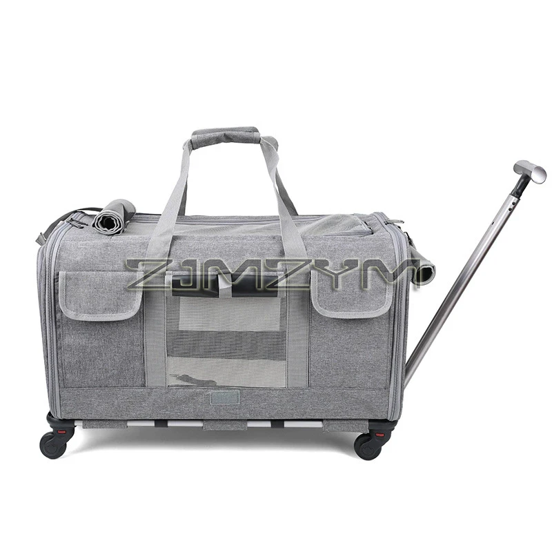 Large Portable Pet Trolley Case, Detachable Dog Trolley Case, Large Foldable Pet Bag Cat Travel Carrier Bag
