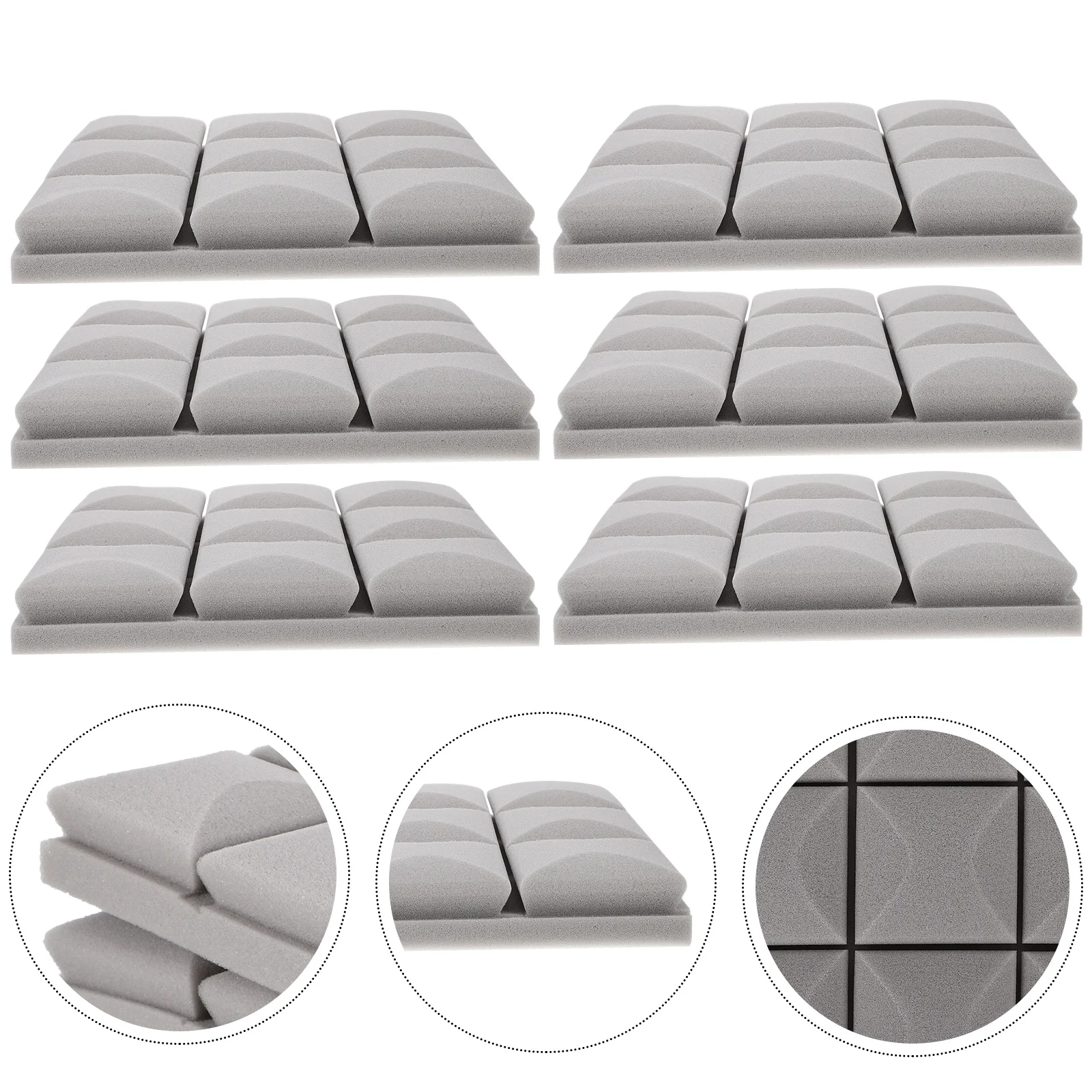 

6Pcs Sound Absorbing Panels Acoustic Foam Boards for Studio Noise Reduction Wall Treatment Soundproofing Room