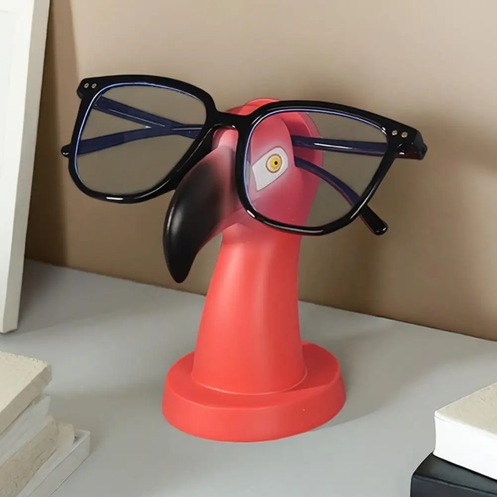 

Прочная подставка для очков, держатель для очков с фламинго, подставка для очков с фламинго, сверхпрочная фигурка из смолы, нескользящая для рабочего стола