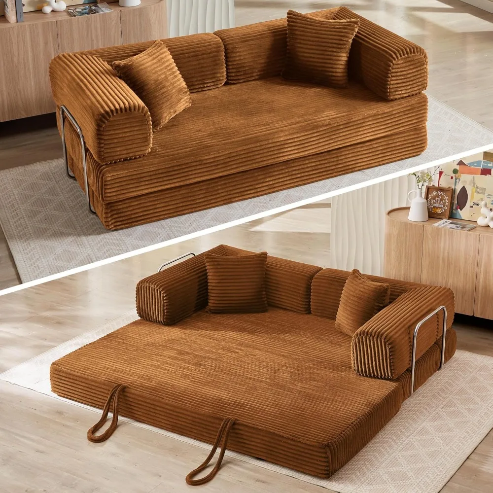 

Convertible Sofa Bed Queen Size Sleeper Sofas Couch Floor Couch with Pillows Folding Sofas Bed for Living Room,Bedroom,Apartment