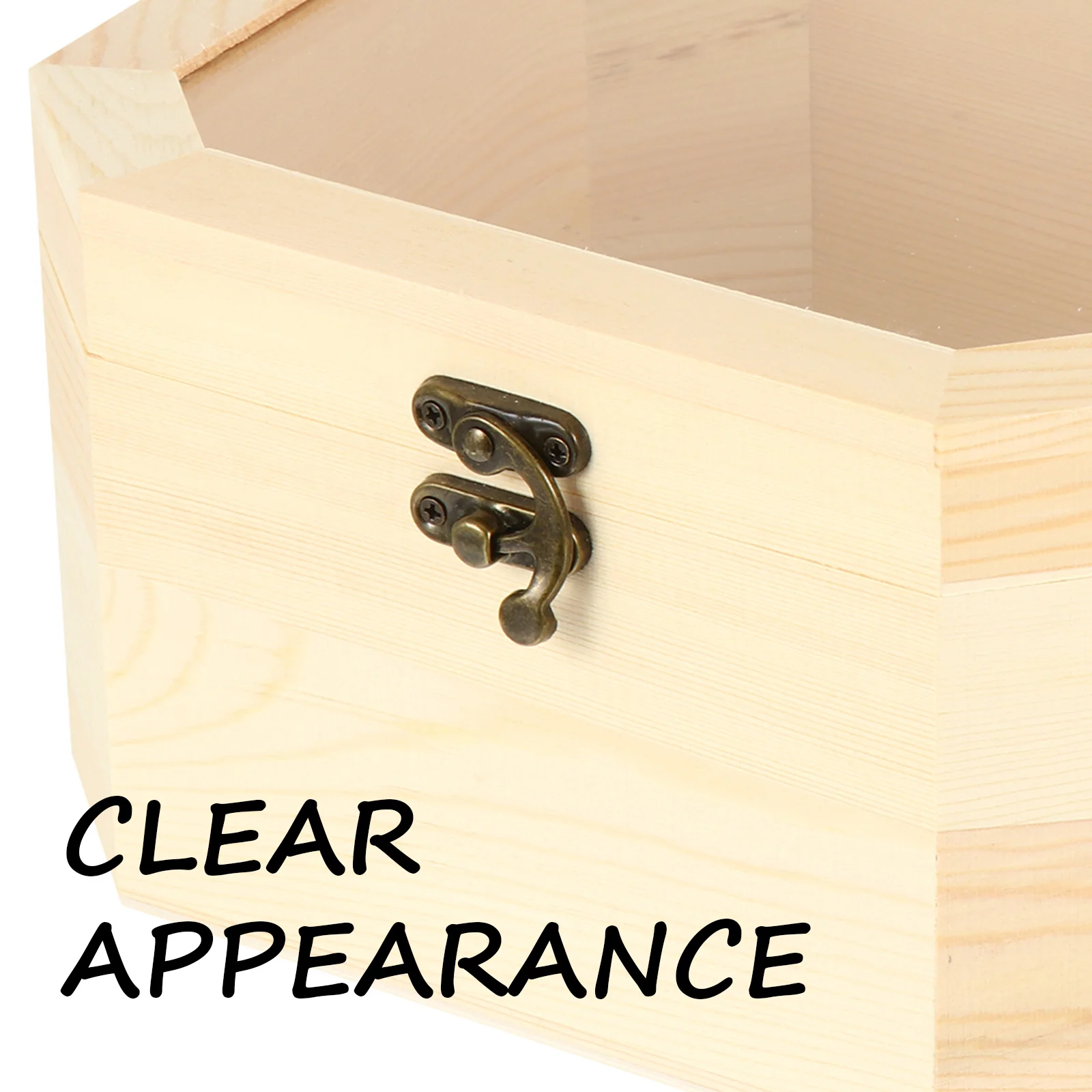 

Wooden Gift Box Octagonal Jewelry Storage Container Vintage Platter Packaging Case Sundries ganizer