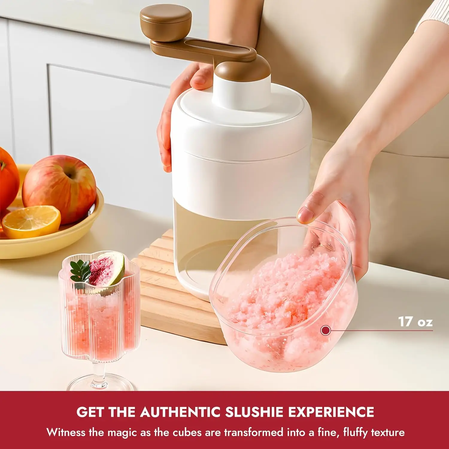 Manual Ice Shaver Household Small Ice Crusher Mini Shaved Ice Milkshake Machine Portable Hand-cranked Smoothie Machine