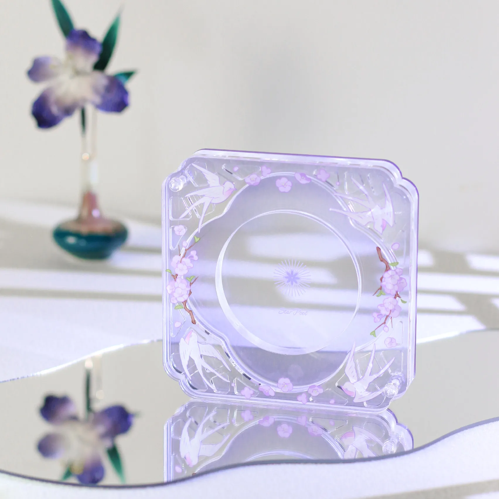 Swallow's Return 58/65/75mm Badge & 9/10cm Coaster Acrylic Display Frame, Fresh Style Storage Case, for Anime Kpop Merch Decor