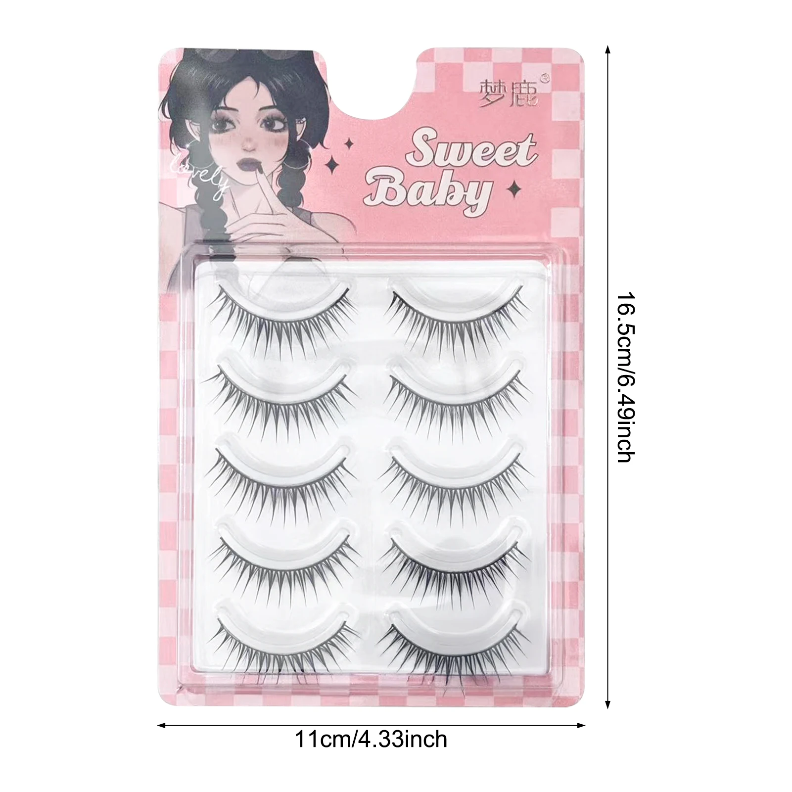 الكورية نمط رمش تمديد الثعلب مثل الرموش السميكة للنساء الساحرة الطبيعية ممدود الرموش الصناعية قابلة لإعادة الاستخدام جلدة