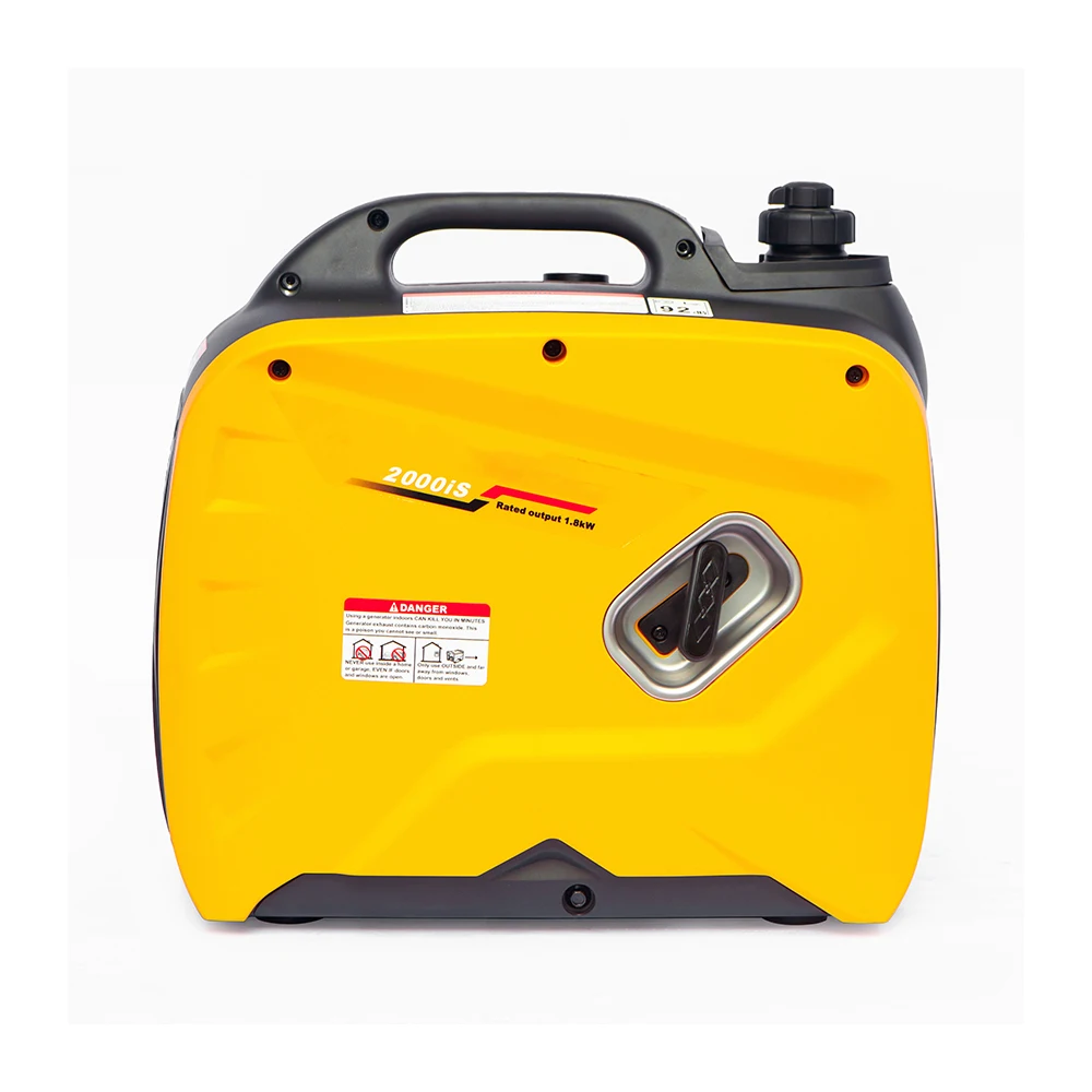 عاكس رقمي محمول صغير للغاية من النوع الصامت 2 كيلو وات / مولد كهرباء يدوي صغير محمول باليد يعمل بالبنزين
