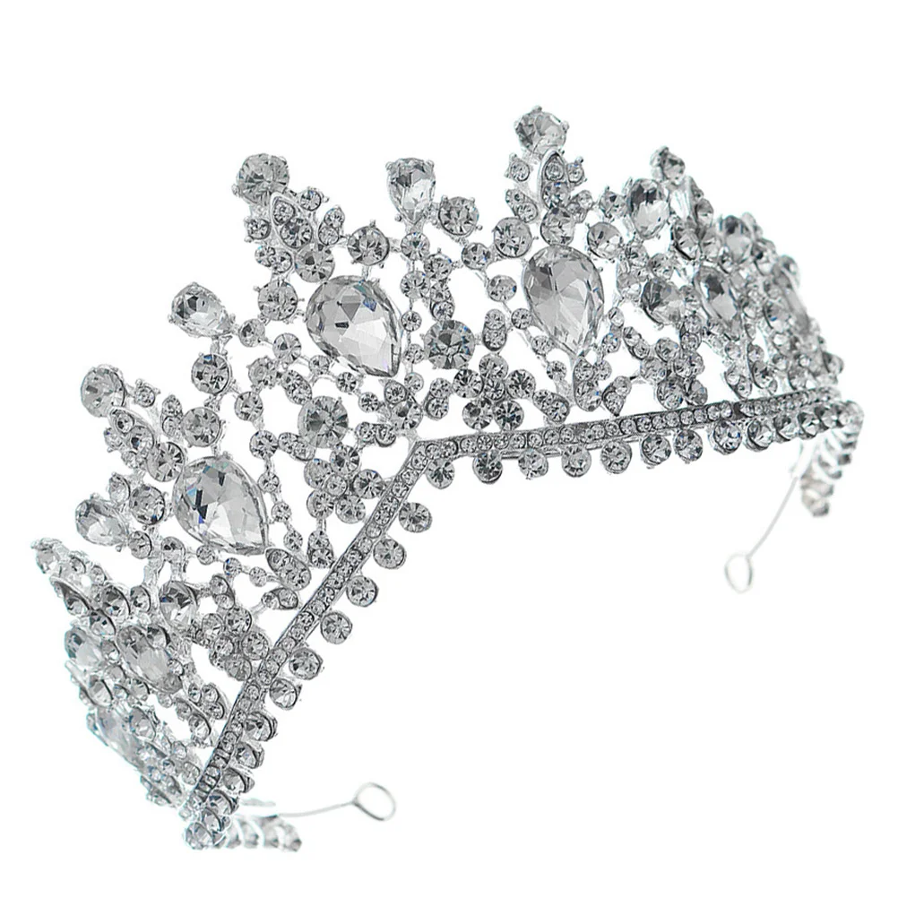 

Bridal Hair Accessories for Women Rhinestone Crown Tiara Headdress Wedding Silver Bride