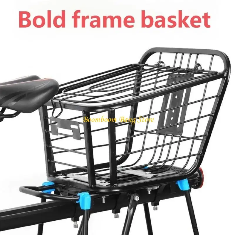 

270C Rear Basket for Bicycles and Electric Bike with Large Capacity & Rusts Resistant