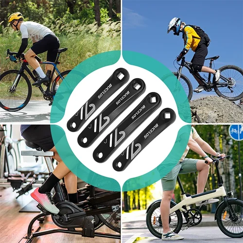 Imagen 2 del producto BUCKLOS-brazo de manivela izquierdo para bicicleta, aleación de aluminio, manivela individual de 152MM y 170MM, manivela para bicicleta eléctrica con orificio cuadrado, manivelas dinámicas para bicicleta