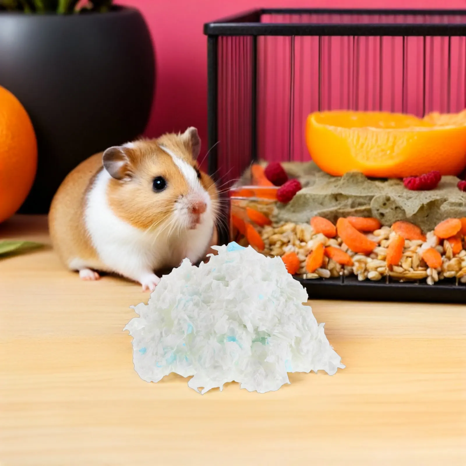 3Bags Small Pet Bed Pet Bedding For Hamster Cage Soft Wood Pulp Moisture Absorbent Liners Animals Hamsters Guinea